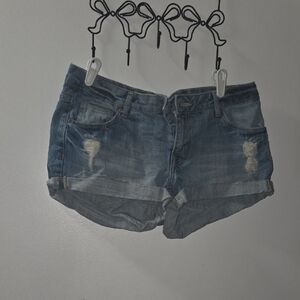 H&M Distressed Blue Jean Shorts